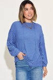 Basic Bae Full Size Ribbed Round Neck Long Sleeve T-Shirt