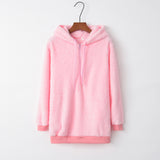 Quarter-Zip Drawstring Teddy Hoodie - Rags 2 Riches Shop