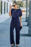 Full Size Tie Waist Straight Leg Jumpsuit