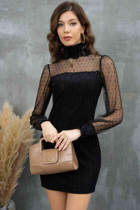 Turtleneck Long Sleeve Dress - Rags 2 Riches Shop