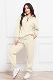 Half Zip Long Sleeve Sweatshirt and Pants Set