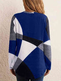 Color Block Round Neck T-Shirt - Rags 2 Riches Shop