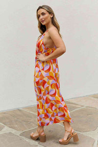 And The Why Full Size Printed Sleeveless Maxi Dress