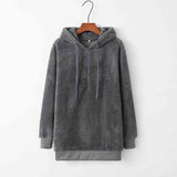 Quarter-Zip Drawstring Teddy Hoodie - Rags 2 Riches Shop