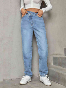 Asymmetrical Straight Leg Jeans - Rags 2 Riches Shop