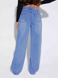 Buttoned Fly Long Jeans - Rags 2 Riches Shop