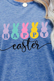 HAPPY EASTER Graphic Round Neck T-Shirt