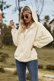 Cable-Knit Long Sleeve Hooded Jacket