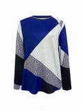 Color Block Round Neck T-Shirt - Rags 2 Riches Shop