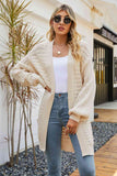 Open Front Dropped Shoulder Cardigan