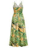 Printed Surplice Spaghetti Strap Dress