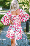 Floral Square Neck Layered Dress - Rags 2 Riches Shop