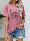 Easter Bunny Graphic Round Neck T-Shirt