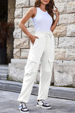 Drawstring High Waist Cargo Pants