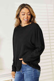 Double Take Seam Detail Round Neck Long Sleeve Top