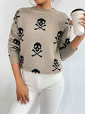 Patterned Drop Shoulder Sweater - Rags 2 Riches Shop