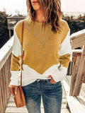 Contrast Round Neck Sweater - Rags 2 Riches Shop