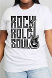 Simply Love Full Size ROCK & ROLL SOUL Graphic Cotton T-Shirt