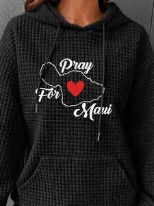 Full Size Graphic Textured Hoodie with Pocket - Rags 2 Riches Shop