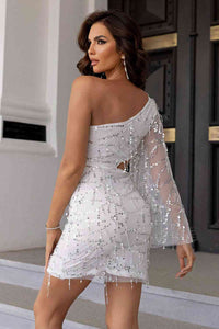 Sequin Cutout One-Shoulder Dress - Rags 2 Riches Shop