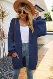 Open Front Dropped Shoulder Cardigan