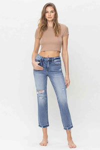 Lovervet Full Size Lena High Rise Crop Straight Jeans