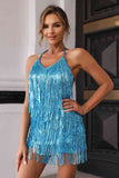 Halter Neck Backless Fringe Dress - Rags 2 Riches Shop