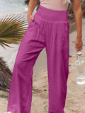 Full Size Smocked Waist Wide Leg Pants