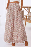 Double Take Polka Dot High Waist Wide Leg Pants with Pockets