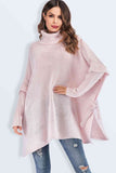 Double Take Tied Turtleneck Asymmetrical Hem Sweater