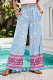 Printed High Waist Wide Leg Pants