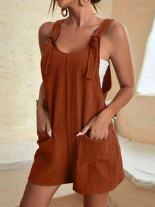 Full Size Scoop Neck Romper with Pockets - Rags 2 Riches Shop