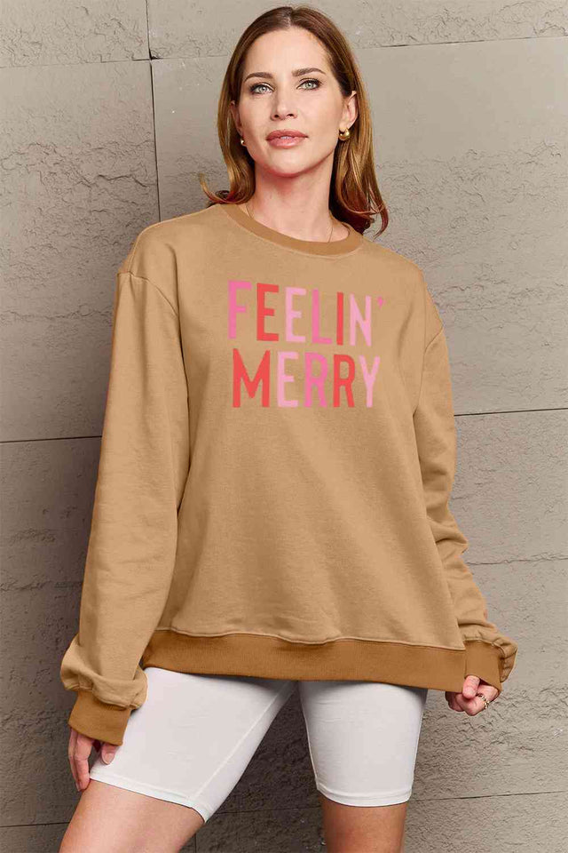 Simply Love Full Size Graphic Round Neck Sweatshirt - Rags 2 Riches Shop