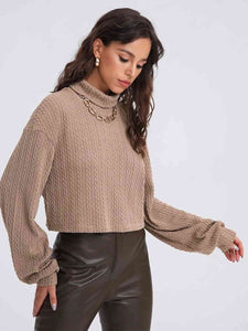 Turtleneck Long Sleeve Top - Rags 2 Riches Shop