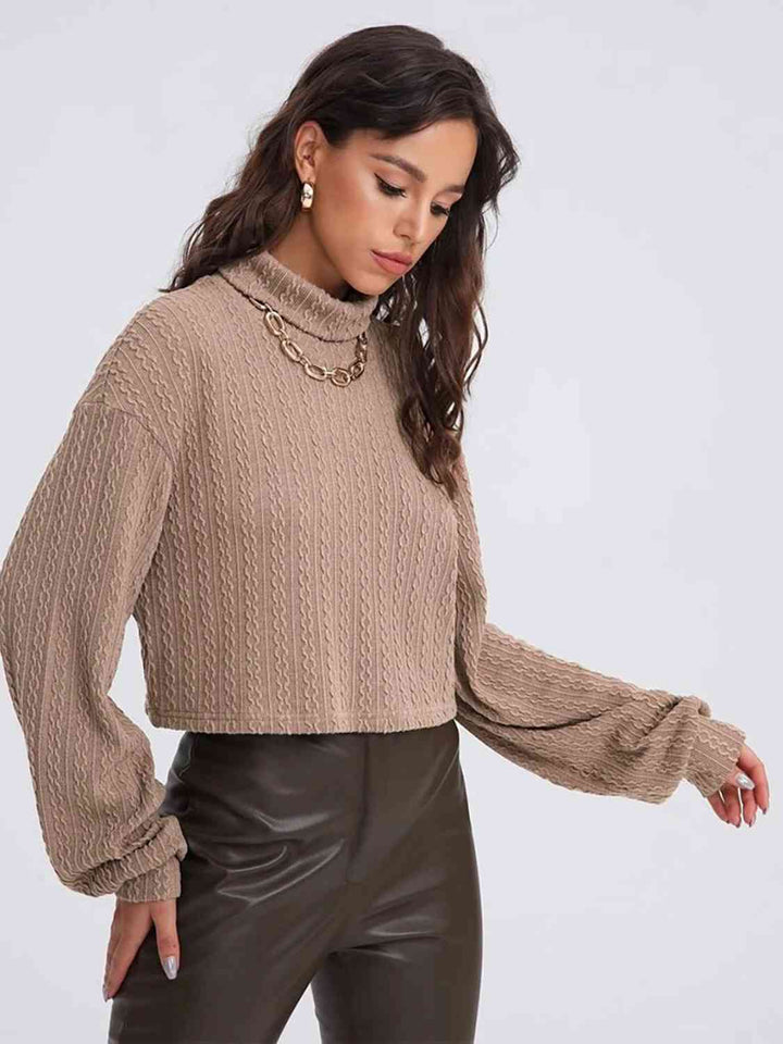 Turtleneck Long Sleeve Top - Rags 2 Riches Shop