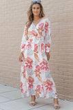 Printed Tie Waist Maxi Dress