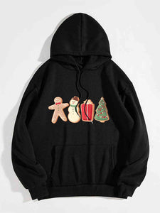 Graphic Drawstring Hoodie with Pocket - Rags 2 Riches Shop