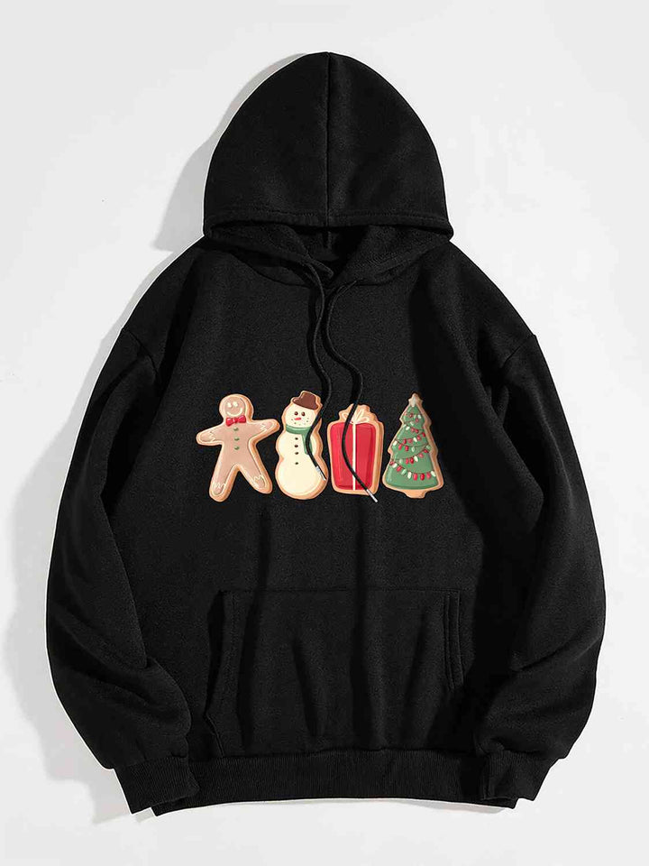 Graphic Drawstring Hoodie with Pocket - Rags 2 Riches Shop