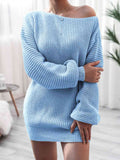 Rib-Knit Mini Sweater Dress - Rags 2 Riches Shop