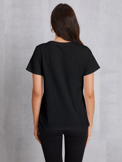 Graphic Round Neck Short Sleeve T-Shirt