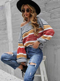 Color Block Boat Neck Knit Top - Rags 2 Riches Shop