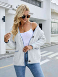 Button Down V-Neck Cardigan with Pockets