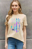 Simply Love Simply Love Full Size NEVER GIVE UP Graphic Cotton Tee