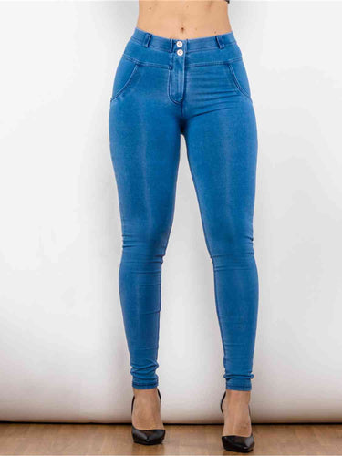 Full Size Buttoned Skinny Jeans - Rags 2 Riches Shop