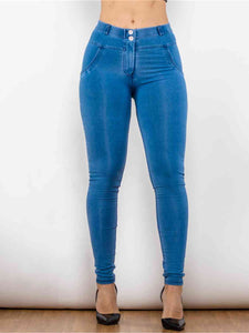 Full Size Buttoned Skinny Jeans - Rags 2 Riches Shop