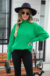 Turtle Neck Long Sleeve Pullover Sweater