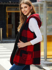 Plaid Hooded Vest