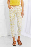 Judy Blue Full Size Golden Meadow Floral Skinny Jeans