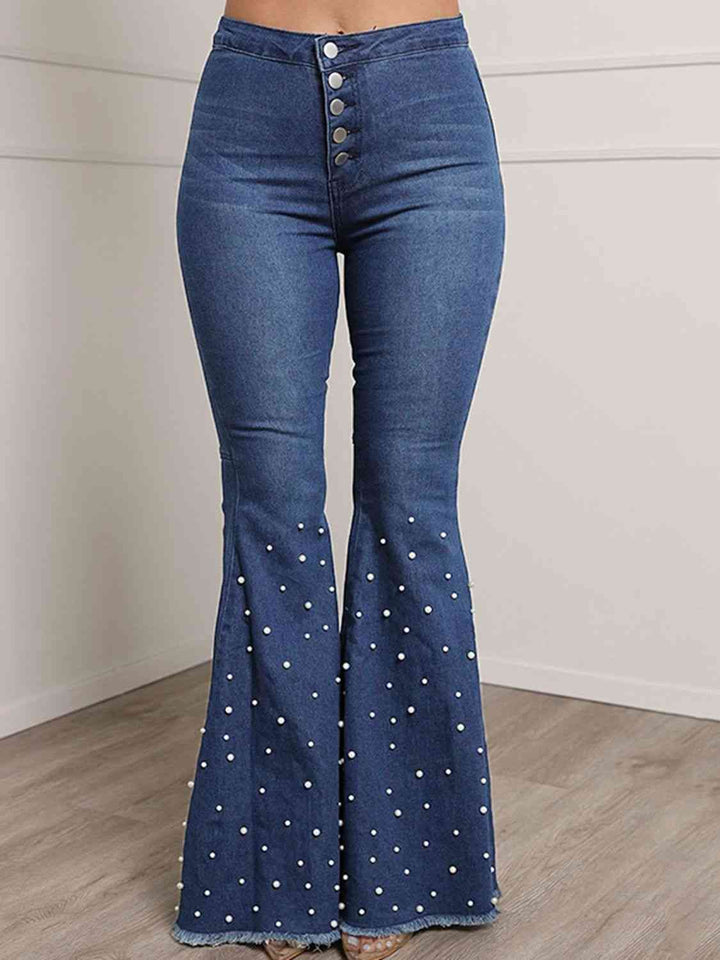 Button Fly Flare Jeans - Rags 2 Riches Shop