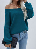 Double Take Off-Shoulder Rib-Knit Sweater